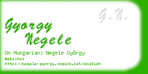 gyorgy negele business card