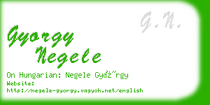 gyorgy negele business card